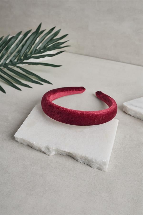 Burgundy Velvet Headband