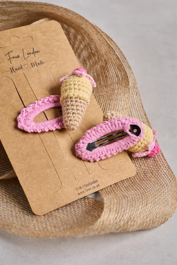 Ice Cream Crochet Clips