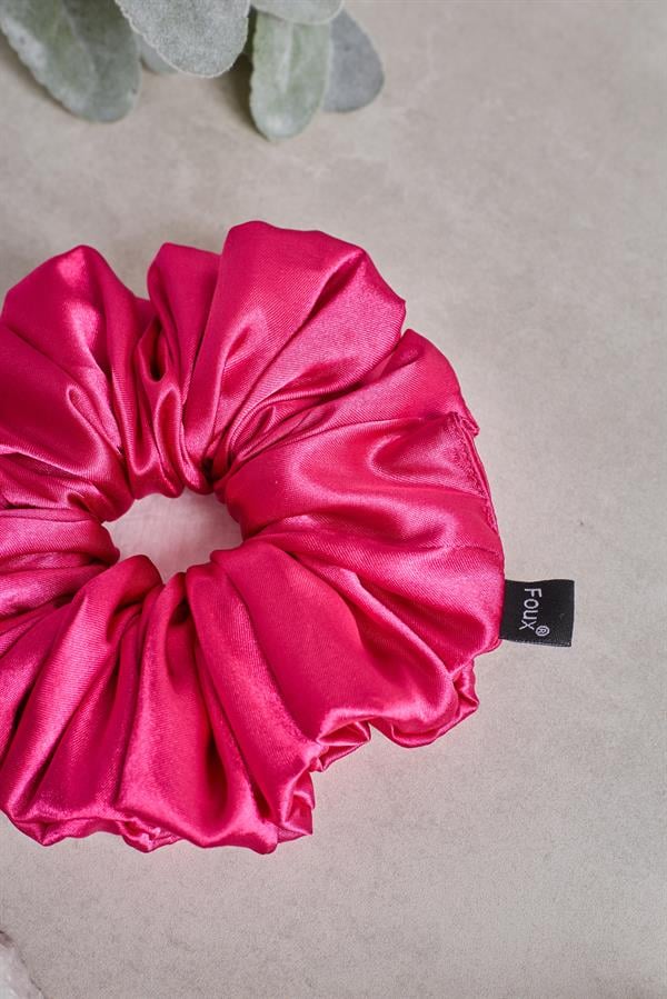 Fuchsia Drawstring Scrunchie