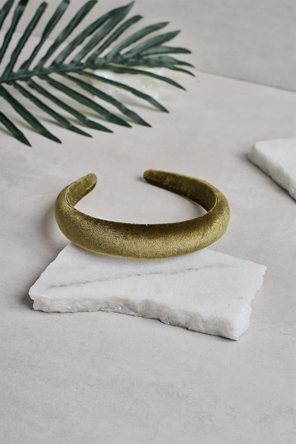 Khaki Velvet Headband