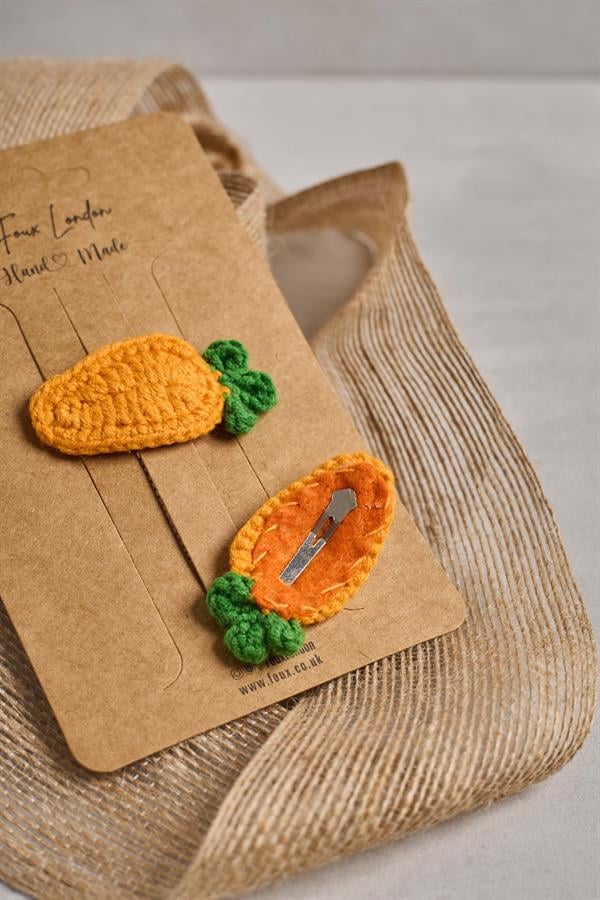 Carrot Crochet Clips