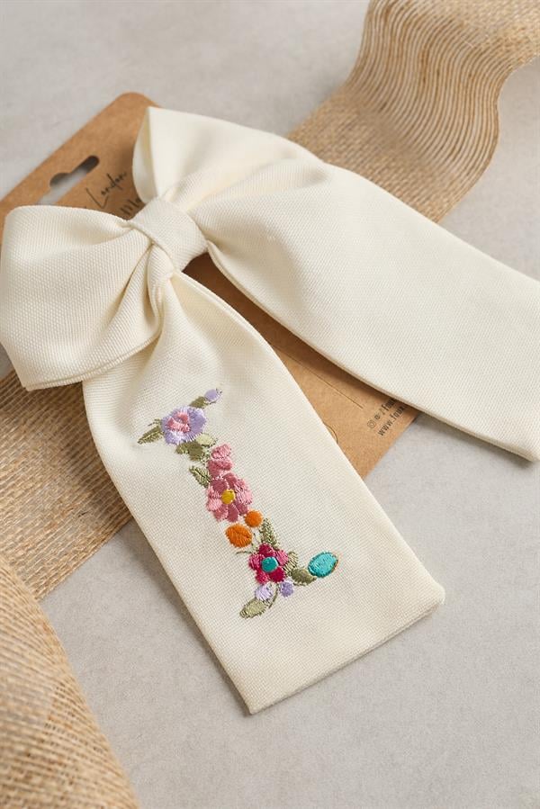 I Embroidered Bow Tie