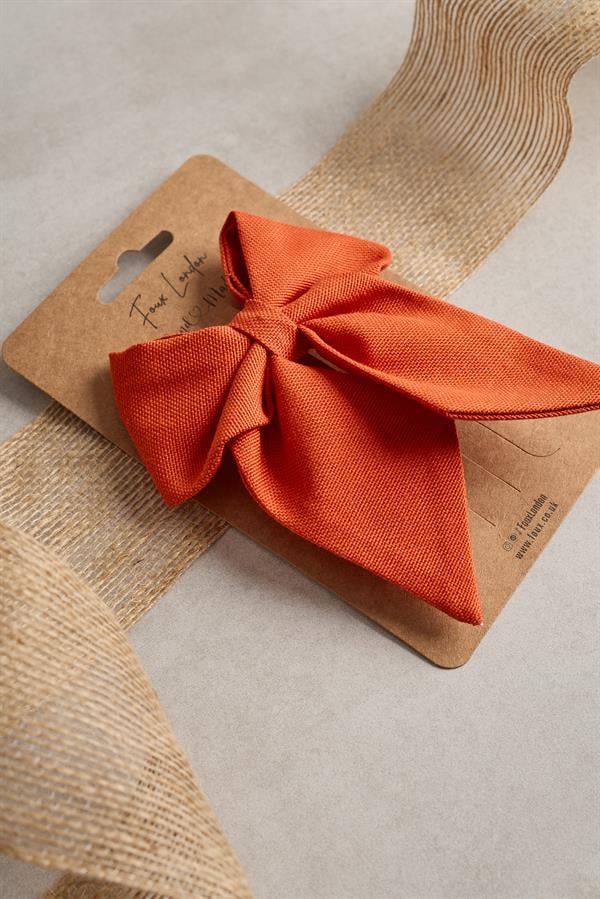 Dark Orange Mini Bow Tie