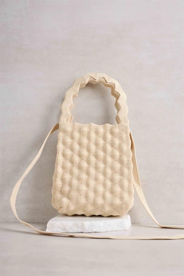 Cream Bubble Knitted Bag