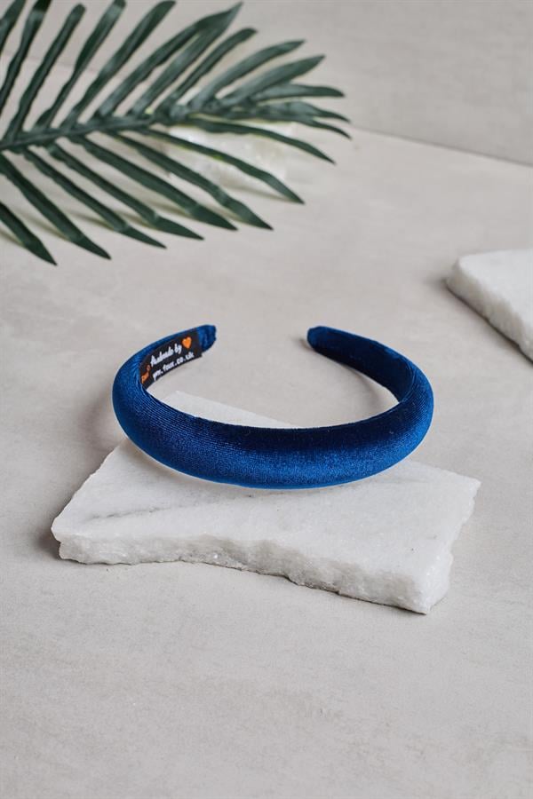 Navy Blue Velvet Headband