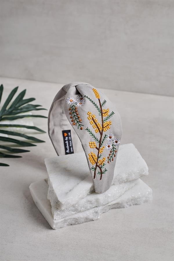 Mimosa Embroidered Headbands