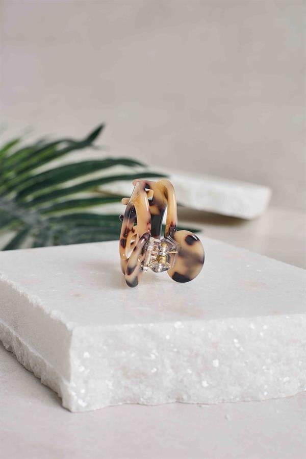 Oval Midi Leopard Acetate Claw