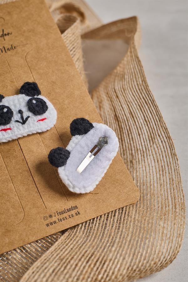 Panda Crochet Clips