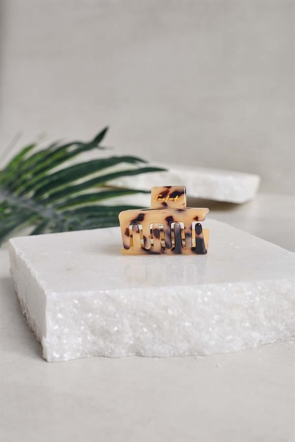 Rectangle Midi Leopard Acetate Claw