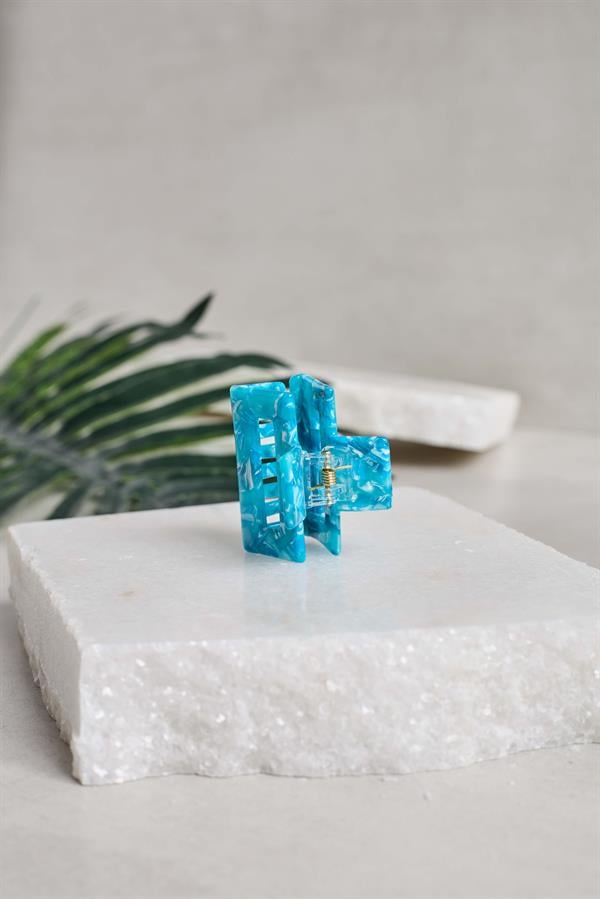 Rectangle Midi Turquoise Acetate Claw