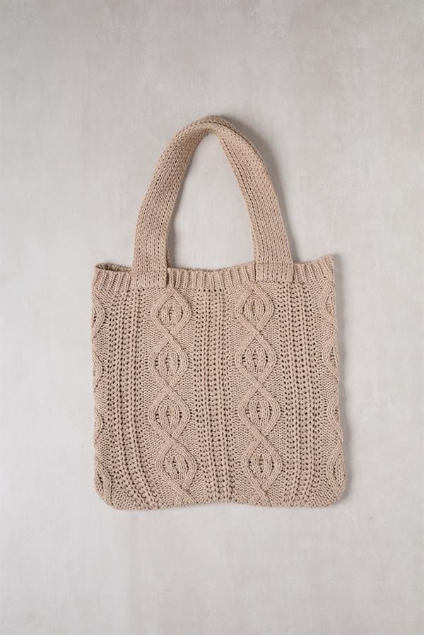 Braid Brown Knitted Bag