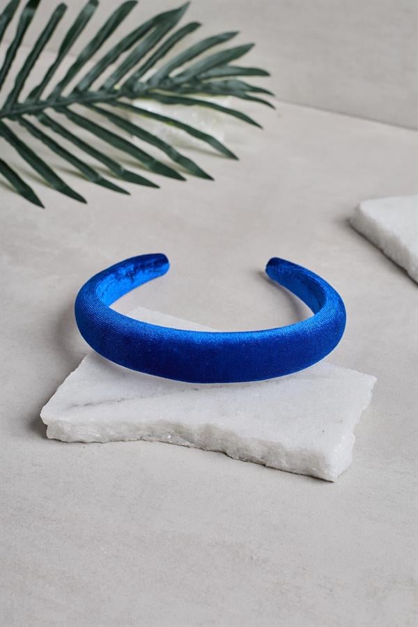 Saks Blue Velvet Headband
