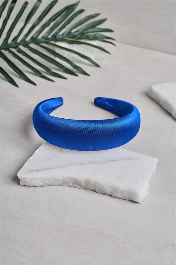Saks Blue Satin Headband