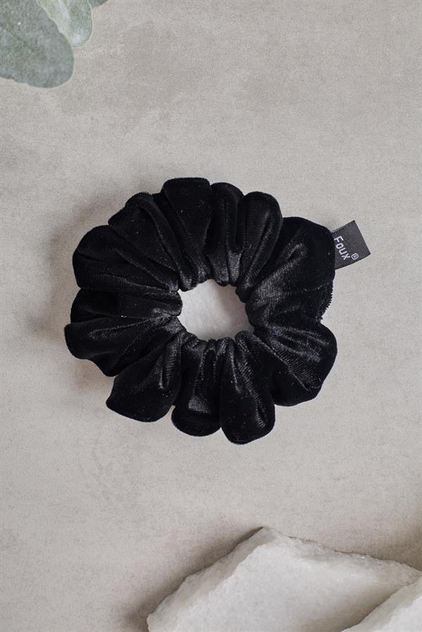 Black Velvet Small Scrunchie