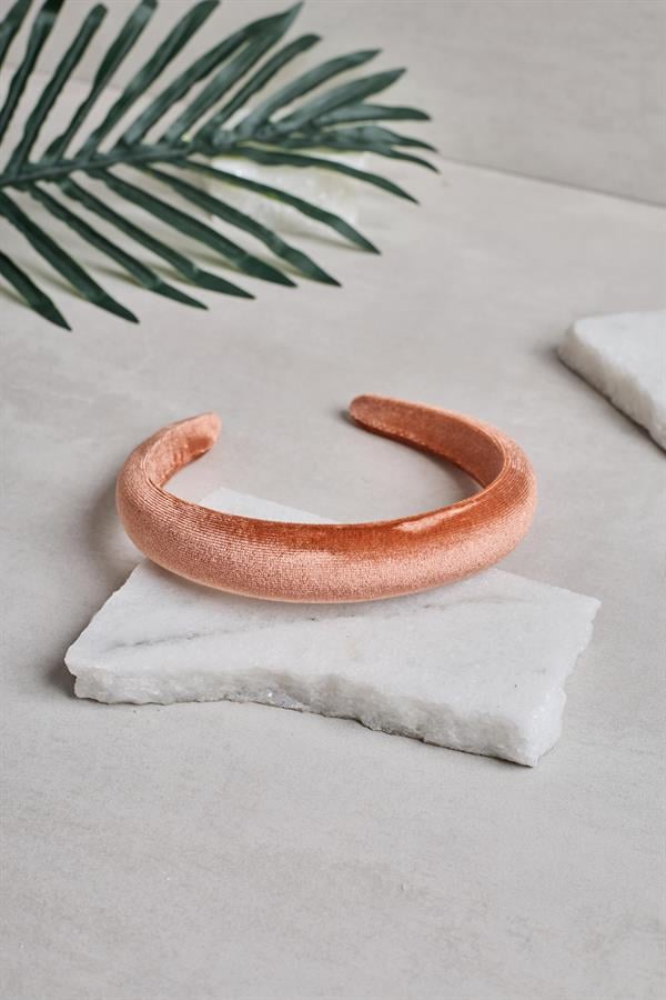 Salmon Color Velvet Headband