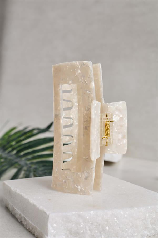 XL Rectangular Pearlescent Acetate Claw