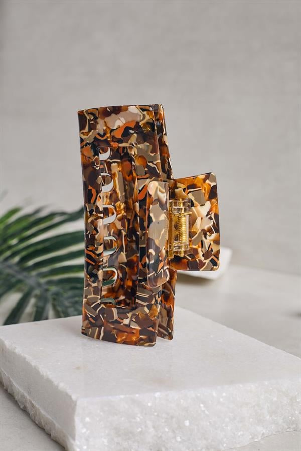 XL Rectangular Turtle Acetate Claw