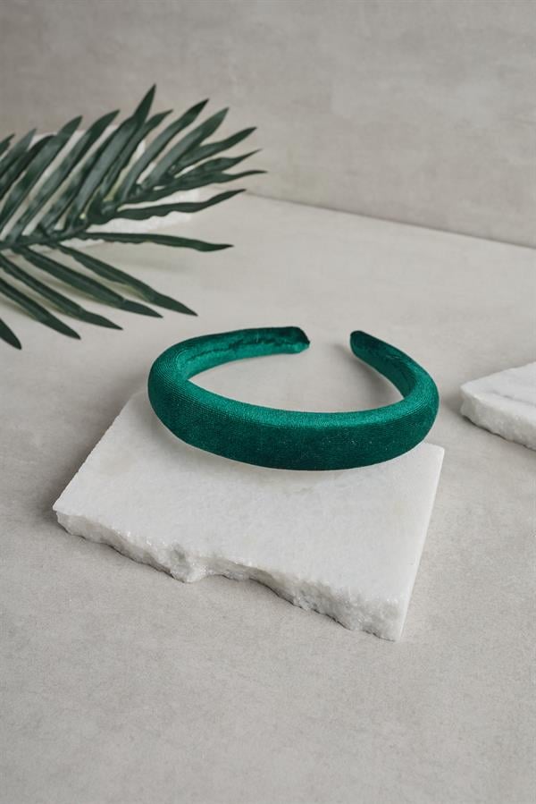 Green Velvet Headband