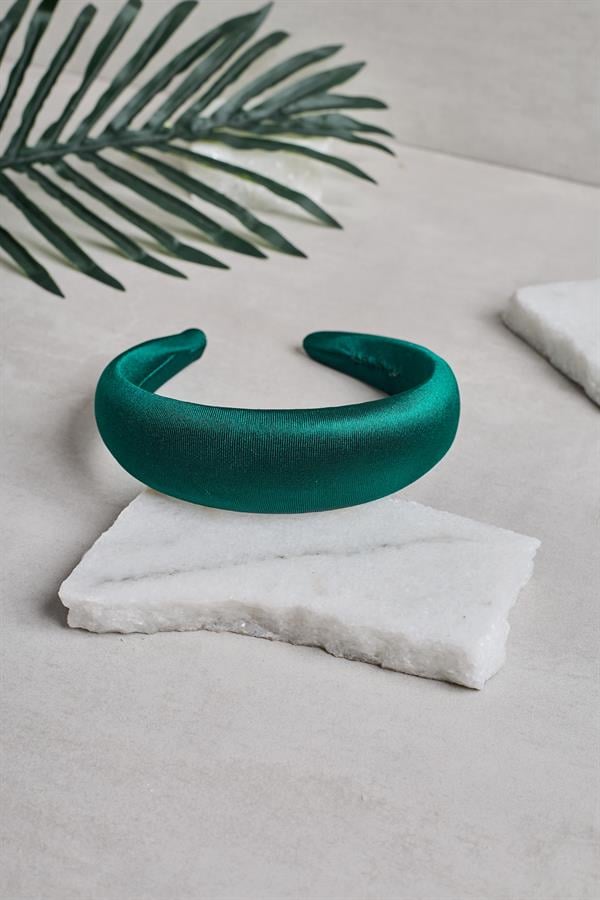 Emerald Green Satin Headband