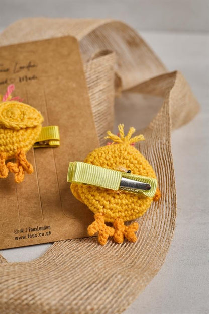 3D Chick Crochet Clips
