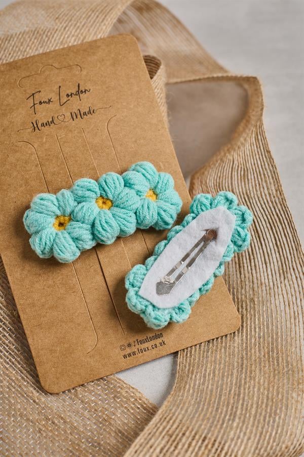 3-Piece-Mint-Daisy-Crochet-Clips