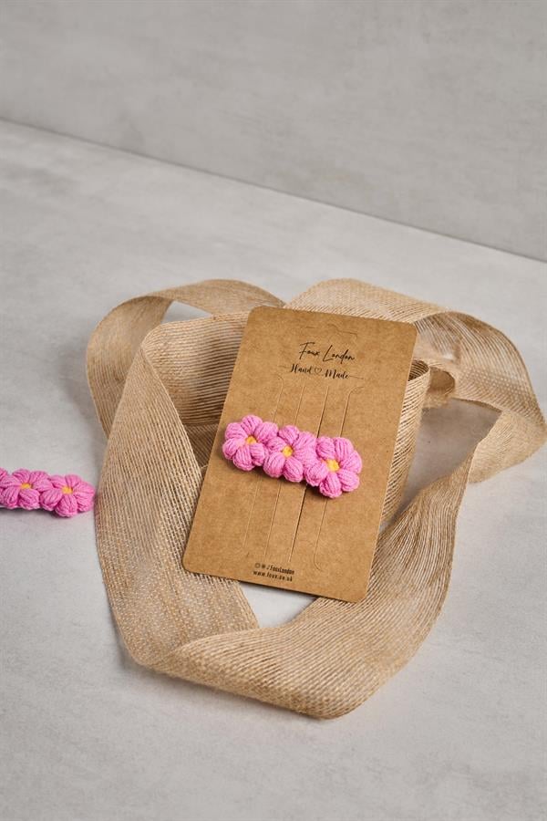 3-Piece-Pink-Daisy-Crochet-Clips