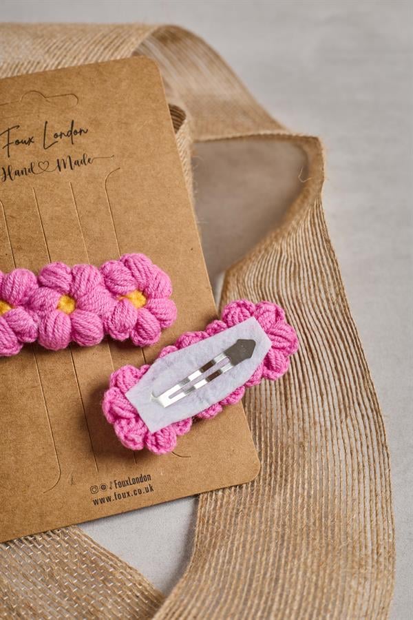 3-Piece-Pink-Daisy-Crochet-Clips