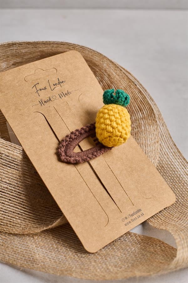 Pineapple 3D Crochet Clips