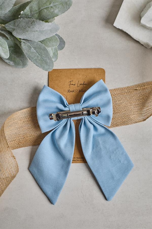 Anne With E Blue Embroidery Bow Tie