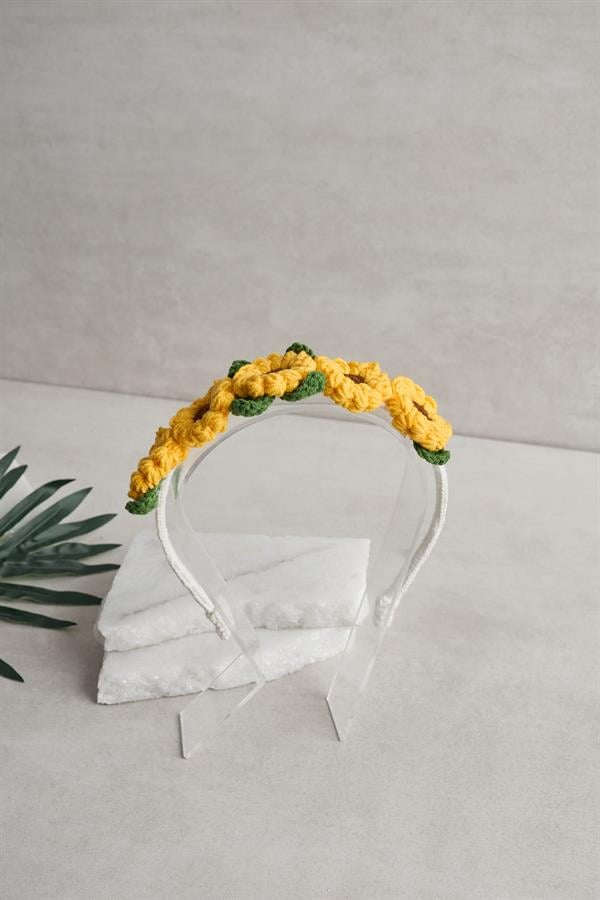 Sunflower Knit Headband