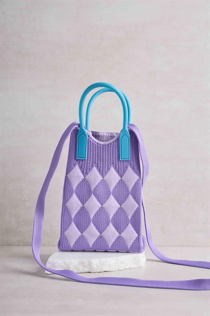 Purple Bag with Diamond Pattern