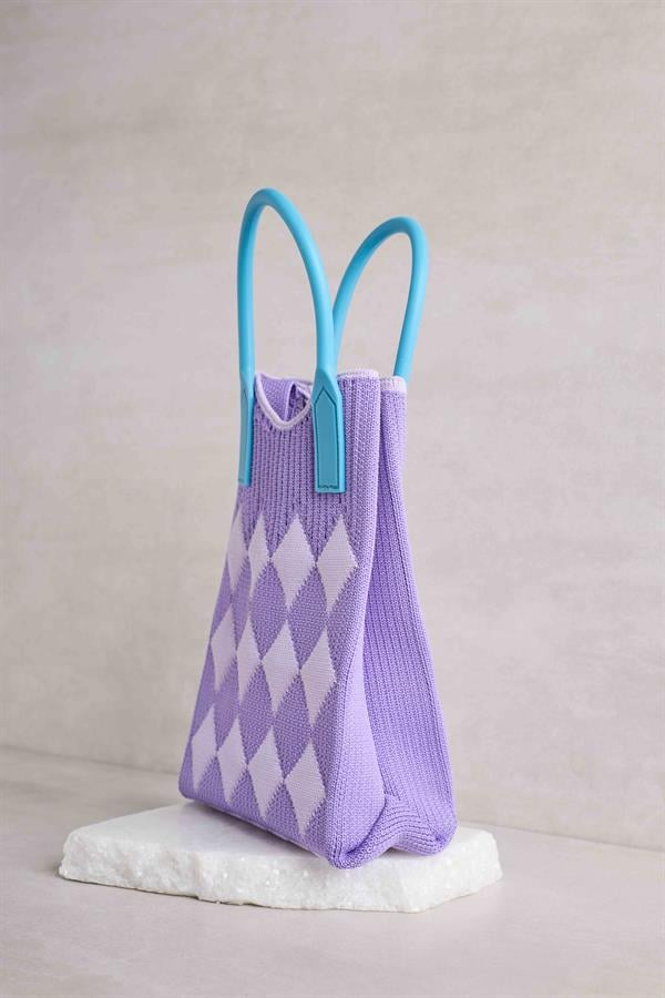 Purple Bag with Diamond Pattern