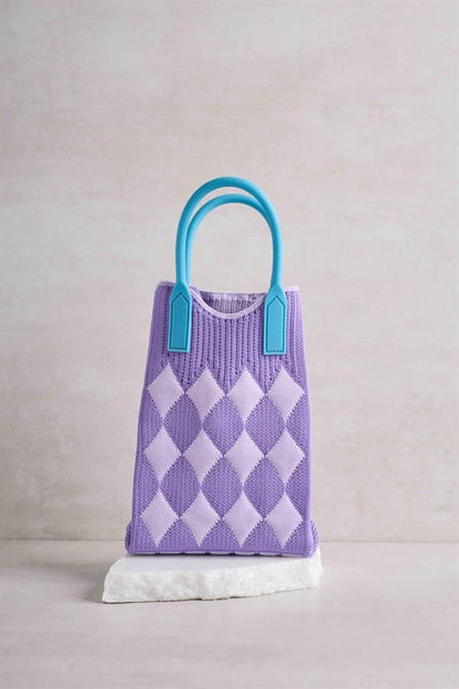 Purple Bag with Diamond Pattern