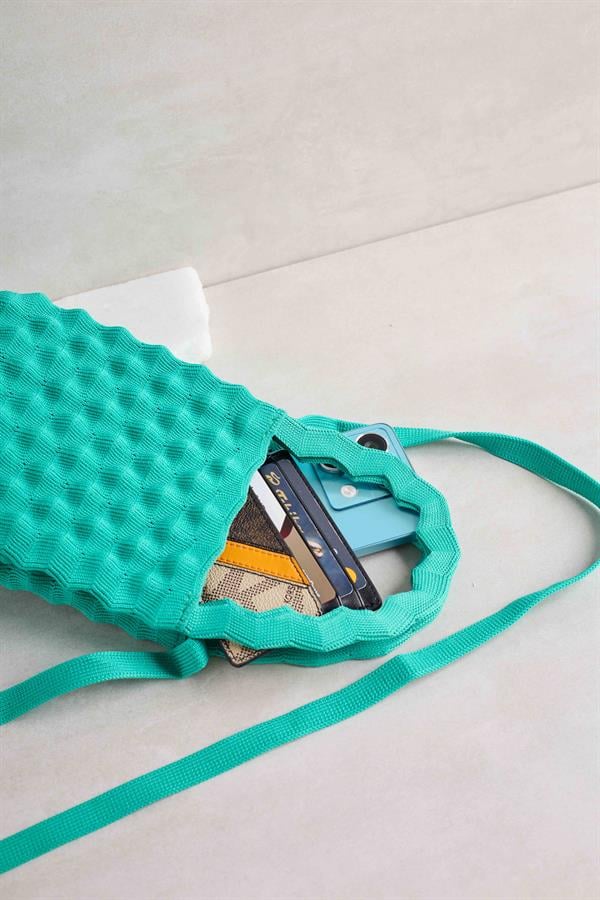 Benetton Green Bubble Knitted Bag