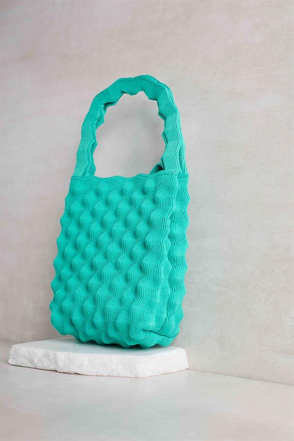 Benetton Green Bubble Knitted Bag