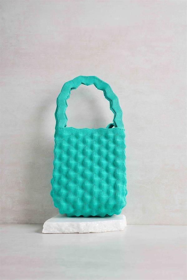 Benetton Green Bubble Knitted Bag