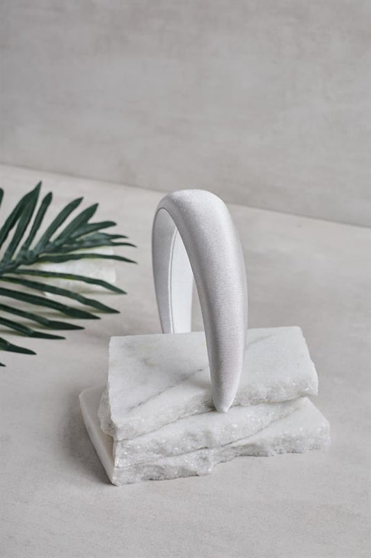 White Satin Headband