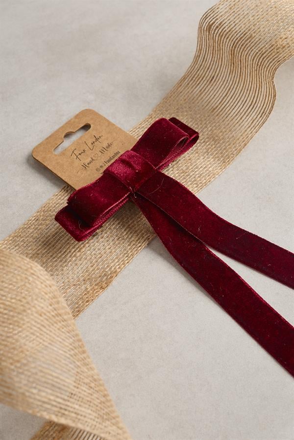 Burgundy Ribbon Tie