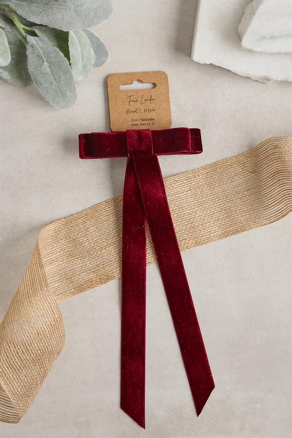 Burgundy Ribbon Tie