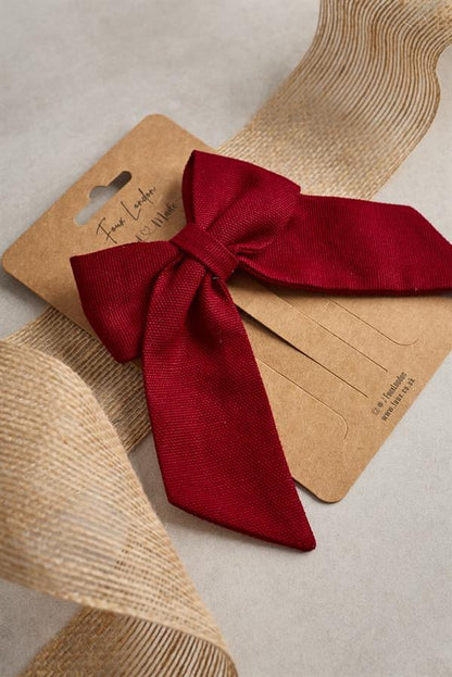 Burgundy Mini Bow Tie