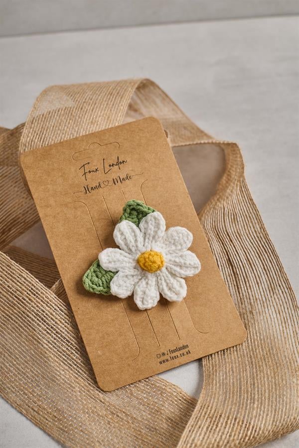 Large Daisy Crochet Clips