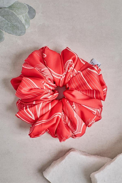 Carmine Plea Drawstring Scrunchie