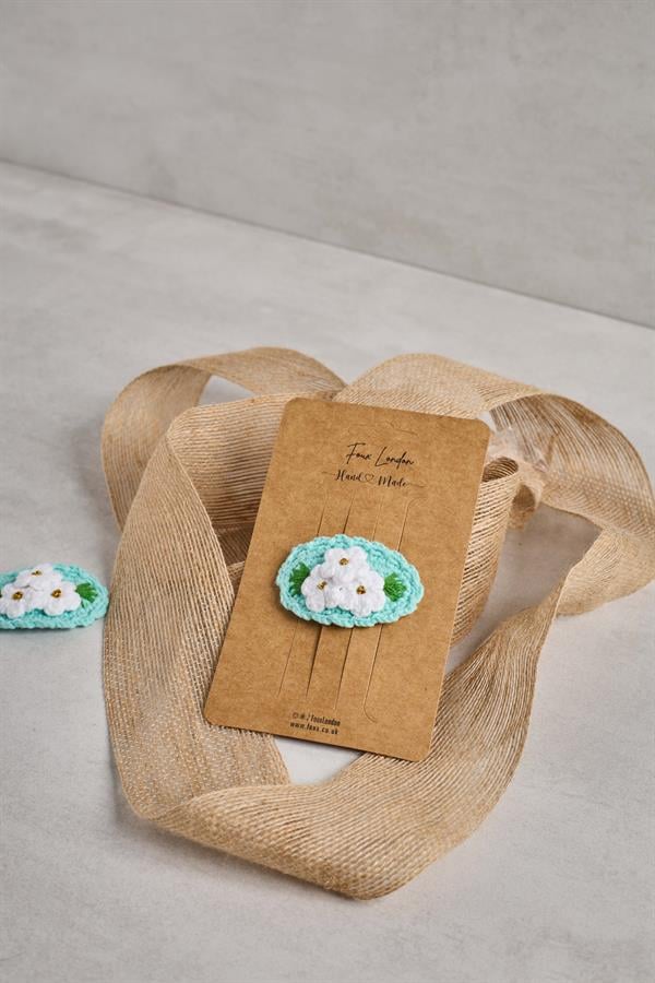 Wreath Mint Crochet Clips