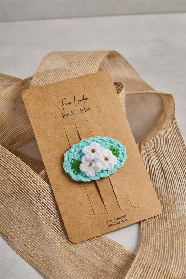 Wreath Mint Crochet Clips