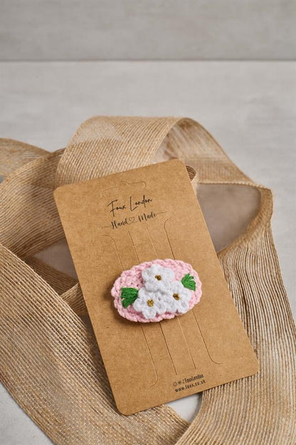 Wreath Pink Crochet Clips