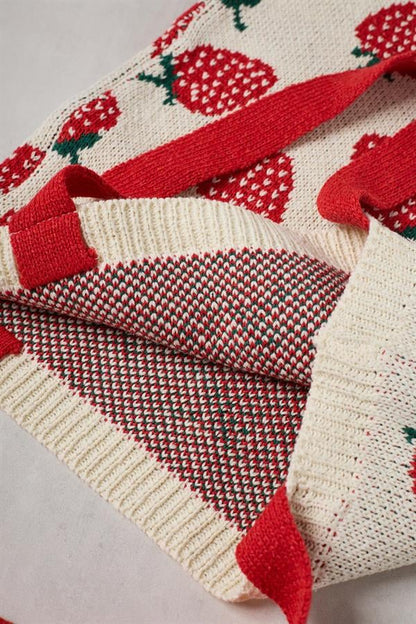 Strawberry Knitted Tote Bag