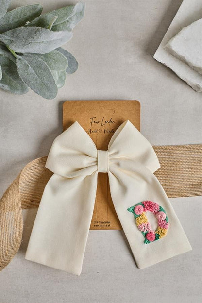 Initial Embroidered Bow Ties