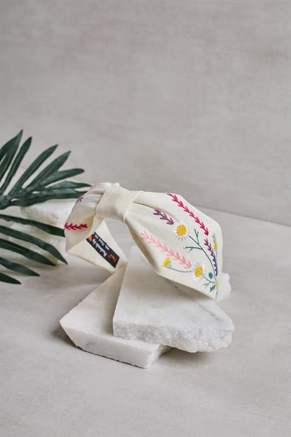 Daisy Embroidered Headbands