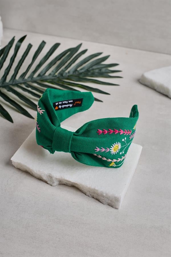 Daisy Embroidered Headbands