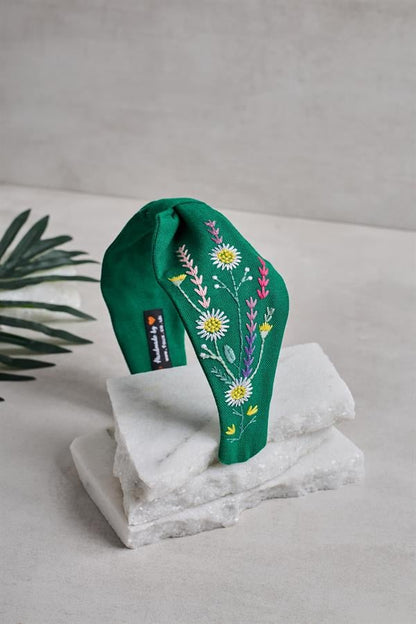 Daisy Embroidered Headbands